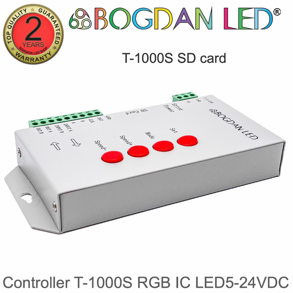 t-1000s-pixel-led-controller-พิกเซล-ควบคุม-ทำงานใน-5vdc-24v-รองรับ-lpd6803-ws2801-ws2811-สามารถติดตั้งโปรแกรมได้