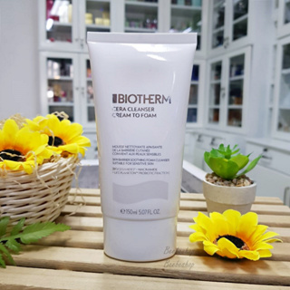 Biotherm cera cleanser cream to foam 150ml ผลิต 06/2022 ผลิตภัณฑ์ทำความสะอาดผิวหน้าชาย/หญิง