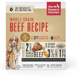 อาหารสุนัข The Honest Kitchen สูตร Whole Grain Beef Recipe Dehydrated Dog Food ขนาด 0.9 kg (Best by 02 Dec 23)