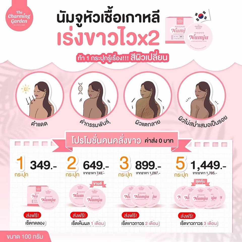 ถูก-ของแท้-ส่งไว-รักแร้-นัมจู-กระปุกชมพู-ครีมรักแร้-ผิวเนียน-numju-วิตามินผิว-ดูแล-ผิวคล้ำดำ-สีผิวไม่สม่ำเสมอ