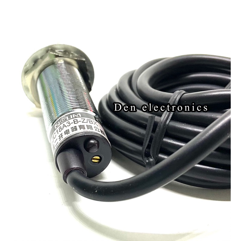 ljc18a3-b-z-bx-capacitive-เซ็นเซอร์-m18-ชนิด-npn-no-ระยะจับ1-10mm-ปรับได้