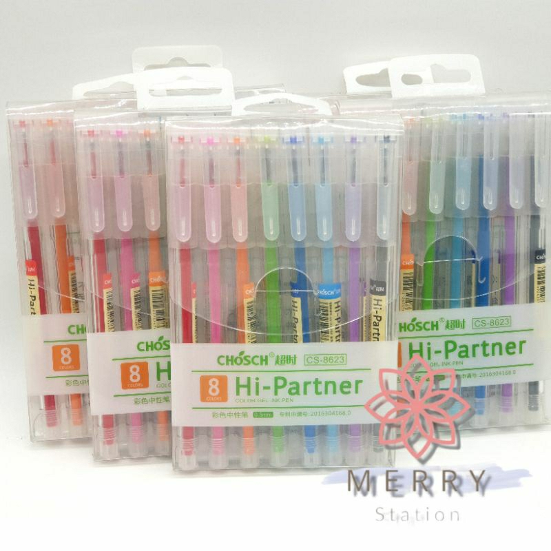 CHOSCH ปากกาเจล สี chocs' บรรจุ 8 สี หัวปากกาขนาด 0.5 มม CS-8623 Hi ...