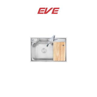 EVE ซิงค์ล้างจาน 1 หลุมใหญ่ สแตนเลส พร้อมอุปกรณ์เสริม OPTIMAS 750/500