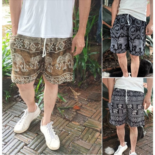 กางเกงขาสั้น กางเกงลายช้าง ชาย/หญิง Elephant pants Thai pants Shorts Short Pant Elephant pant Elephant short