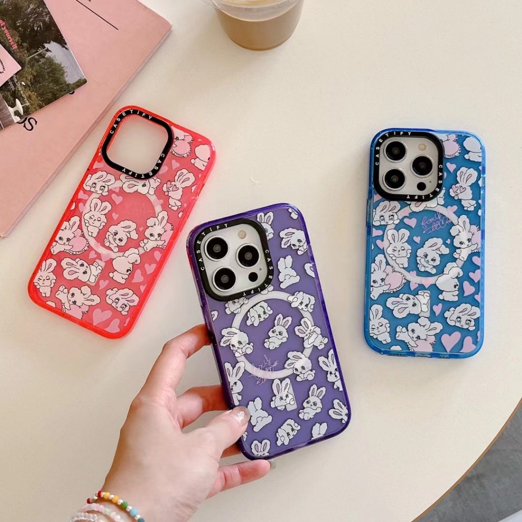 casephoneg-ป้องกันการหล่น-ขอบเต็ม-11-14-pro-max-กระต่าย-ลวดลาย-หวานสวย-การ์ตูน-case-for-iphone-12-13