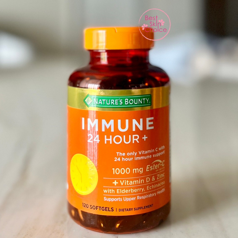 EXP04/25 Nature's Bounty Immune 24 Hour+ 1000mg EsterC + Vitamin D