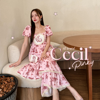 R41 Cecil Pinky : Maxi Dress เดรสยาวกระต่ายสีชมพู