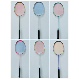 สินค้า ไม้แบดมินตัน ฟรีขึ้นเอ็น เลือกสีเอ็นได้ ความตึงได้ น้ำหนักเบา 5u badminton racket