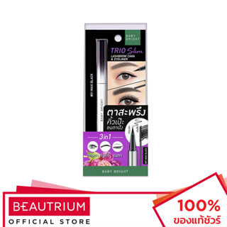 BABY BRIGHT Trio Slim Lashbrow Cara &amp; Eyeliner มาสคาร่าและอายไลน์เนอร์ 2g+0.5ml