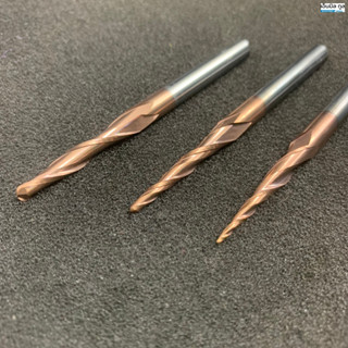 ดอกสว่านเจาะเหล็ก ดอกสว่าน ดอกสีทอง Tapered Ball Nose End Mill HRC60