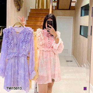 TW15013 Dress เดรสชีฟองแขนยาว