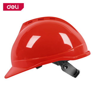 Deli หมวกเชฟตี้ หมวกนิรภัย กันกระแทก พร้อมสายรัดเซฟตี้ ป้องกันอุบัติเหตุ Safety helmet