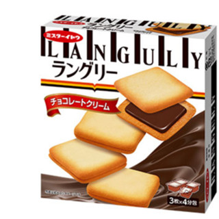 แลงกูลี่ วานิลลา ช็อกโกแลต บิสกิต ขนม ญี่ปุ่น (Mister ITO) 132g | ラングリー | Languly Vanilla Chocolate Cream Cookie Biscuit