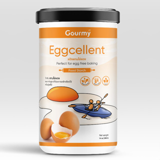 ภาพหน้าปกสินค้าแป้งแทนไข่แดง Eggcellent ตรา กูร์มี่ สำหรับคนแพ้ไข่ ขนมเจ ขนาด 400กรัม ที่เกี่ยวข้อง