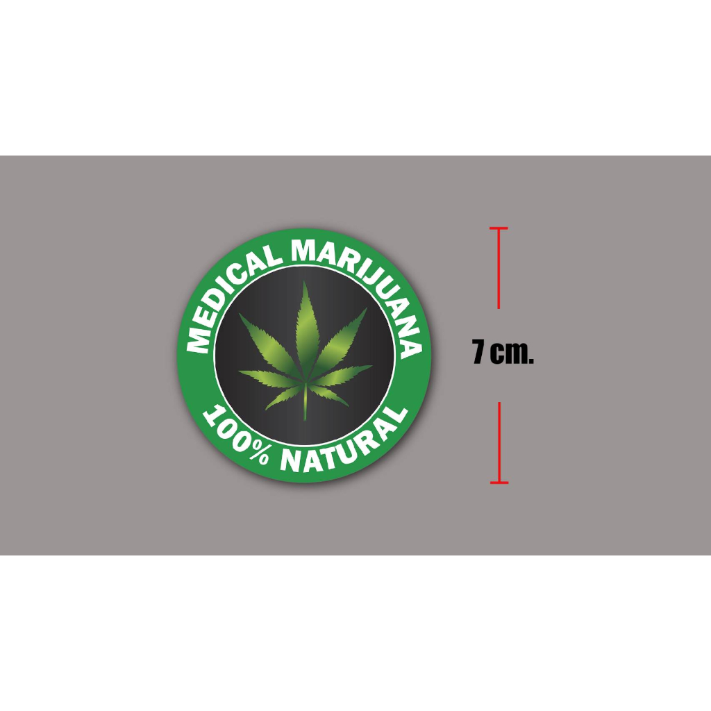 sticker-pvc-medical-marijuana-สติกเกอร์-งานออฟเซ็ทแท้-pvc-กันน้ำ-กันแดด