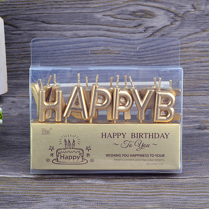 เทียนปักเค้กวันเกิด-เทียนปักเค้ก-hbd-สีทองแชมเปญ