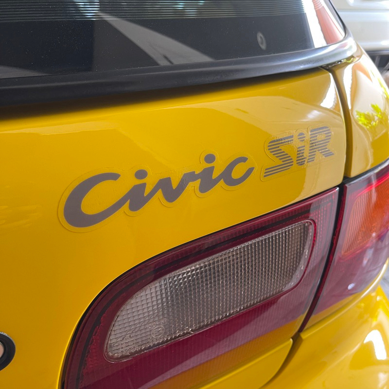 สติกเกอร์-civic-sir-sticker-ฝาท้ายรถตัวนอก-งานสกีนใส3m-เคลือบใสกันuv-civic-eg-3door-3ดอ-ปี90-95