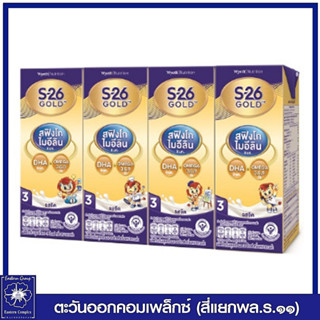 *[1 แพ็ค ] เอส 26 โกลด์ โปรเกรส นมยูเอชที สูตร 3 รสจืด 180 มล. แพ็ค 4 กล่อง 7209