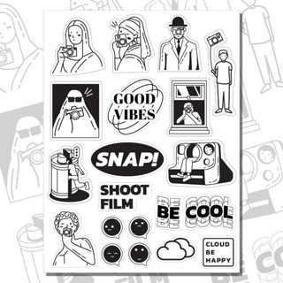 📷 Snap! The World sticker A6 สติ๊กเกอร์PPไดคัท เนื้อขาวด้าน