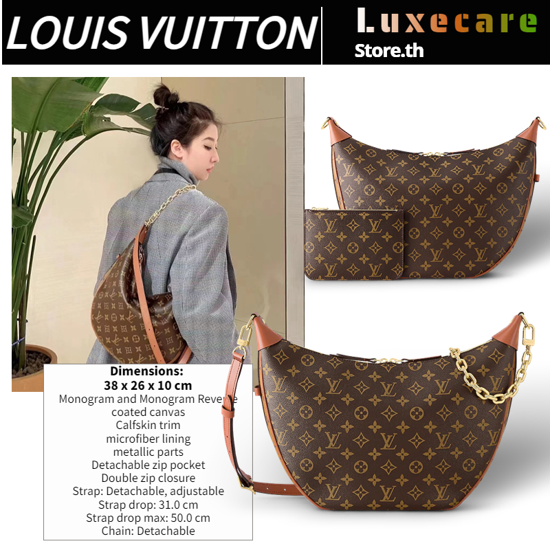 หลุยส์-วิตตอง-louis-vuitton-loop-hobo-women-shoulder-bag-สุภาพสตรี-กระเป๋าใต้วงแขน-กระเป๋าหลุยวิตตอง