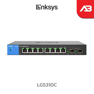 LINKSYS 8-Port Managed Gigabit Ethernet Switch with 2 1G SFP Uplinks รุ่น LGS310C
