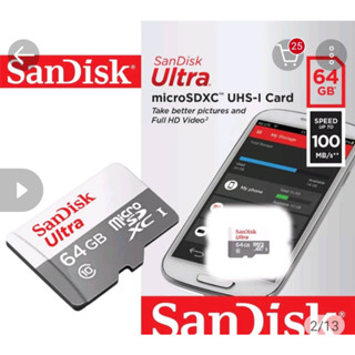 เมมโมรี่การ์ด Micro SDHC 32/64 GB Class 10 ของเเทิ