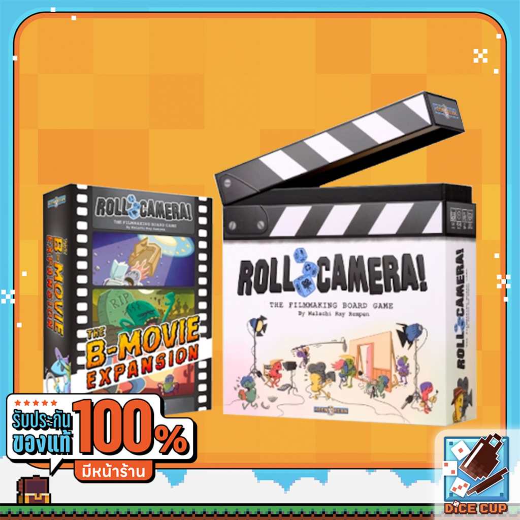 ของแท้-roll-camera-the-filmmaking-clapper-box-roll-camera-the-b-movie-expansion-board-game