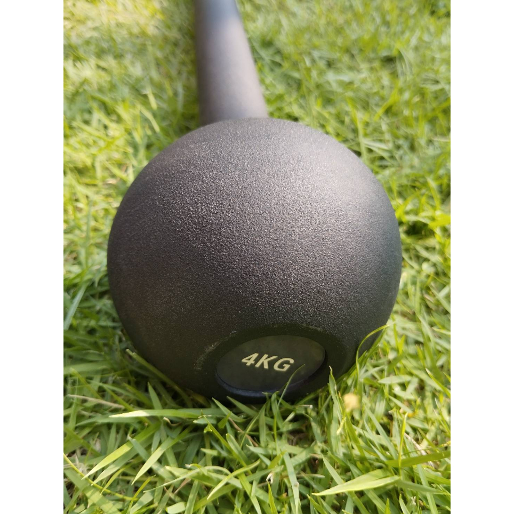 อุปกรณ์ยกน้ำหนัก ถ่วงน้ำหนักปลาย 4 kg Single side barbell Macebell for beginner Shopee Thailand