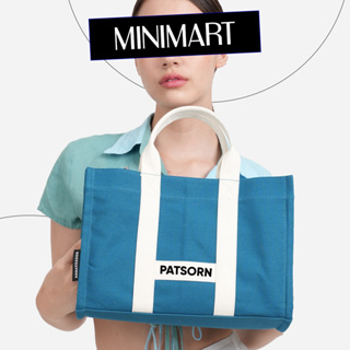 ABDSTORE | NEW Minimart Bag กระเป๋าผ้าแคนวาส มีสายสะพายข้าง ถอดได้ สกรีนชื่อได้ 7 ตัวอักษร by Ambassador 6004