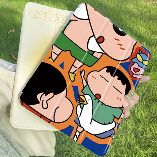 Crayon Shinchan เคสไอแพด ใส่ปลอกปากกาได้ แอร์9 7 10 9 gen10 2 pro10 5 air1/2/3/4/5 เจน6/7/8/9/10 2021/16 Case Ipad 9939