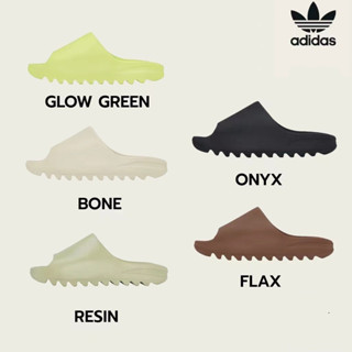 adidas Yeezy Slide รองเท้าแตะ Yeezy สี Bone , Glow Green , Onyx , Resin , Flax Genuine 100% style