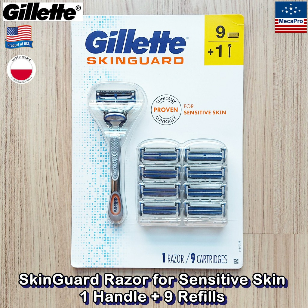 Gillette® SkinGuard Razor for Sensitive Skin 1 Handle And Refills ชุด ...