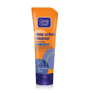 CLEAN&amp;CLEAR (100 g) Deep Action Cleanser คลีน แอนด์ เคลียร์ ดีพ แอคชั่น คลีนเซอร์ โฟมล้างหน้าสูตรสารสกัดจากข้าว