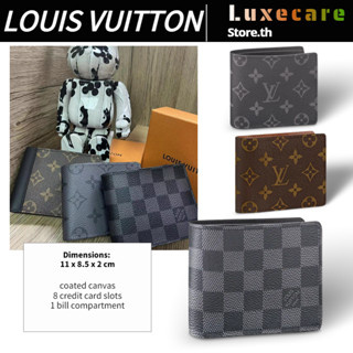 1 หลุยส์วิตตอง👜Louis Vuitton Multiple Men/Card Holders ผู้ชาย/ผู้ถือบัตร/กระเป๋าสตางค์ LV Bag