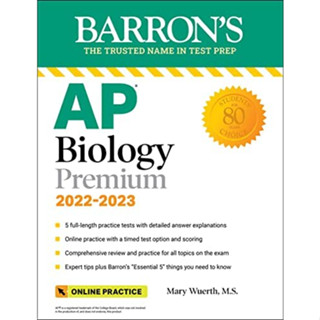 9781506280363 AP BIOLOGY PREMIUM, 2022-2023: 5 PRACTICE TESTS + COMPREHENSIVE REVIEW + ONLINE PRACTICE (BARRONS)