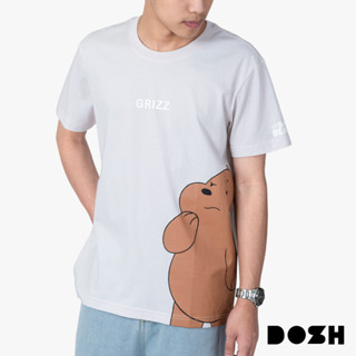 DOSH UNISEX T-SHIRTS WE BARE BEARS เสื้อยืดคอกลม แขนสั้น DBBMT5023-GY