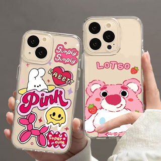 เคสซิลิโคนนิ่ม TPU เคสใส กันกระแทก ลายการ์ตูนน่ารัก สําหรับ iPhone 14 13 12 11 pro max X XS MAX XR 7plus 8Plus 7 8 mini