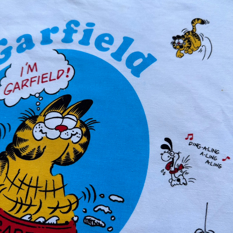 garfield-ผ้าเช็ดหน้าแมวส้มการ์ฟิวด์