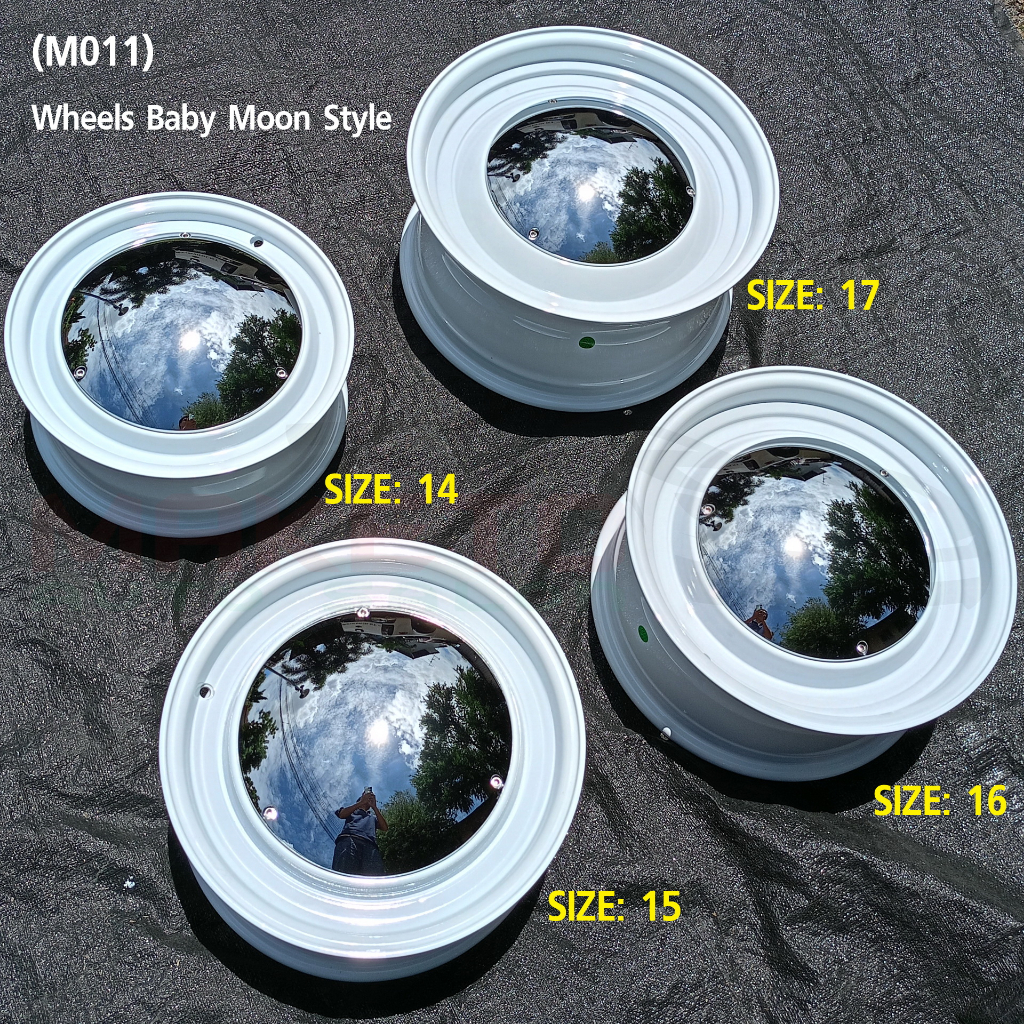 (M011) Wheels Baby Moon Style ฝาโครเมียมเงา ขอบ 14 15 16 17 | Shopee ...