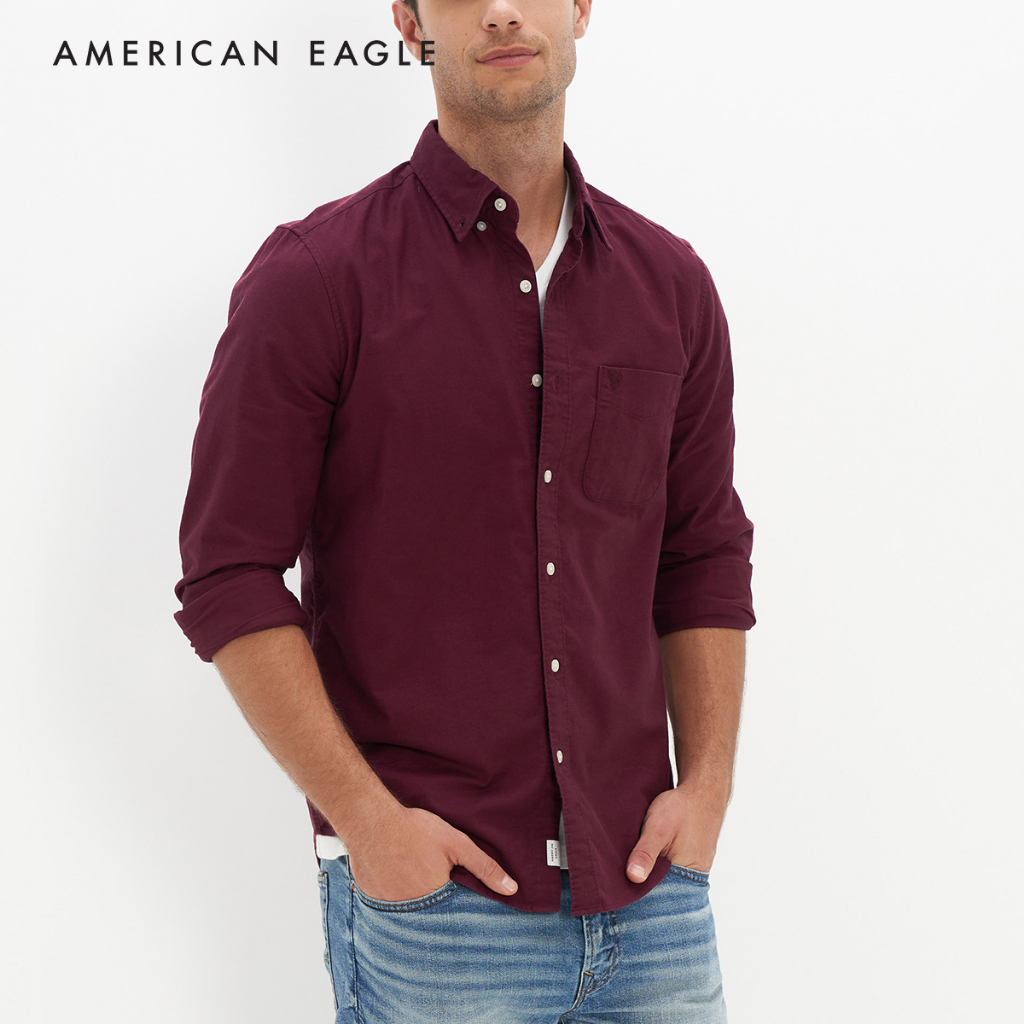american-eagle-slim-fit-stretch-oxford-button-up-shirt-เสื้อเชิ้ต-ผู้ชาย-อ็อกฟอร์ด-สลิม-nmsh-015-2232-613