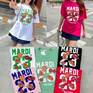 เสื้อยืดงานป้าย mardi freesize ฟรีไซส์ อก44-46”