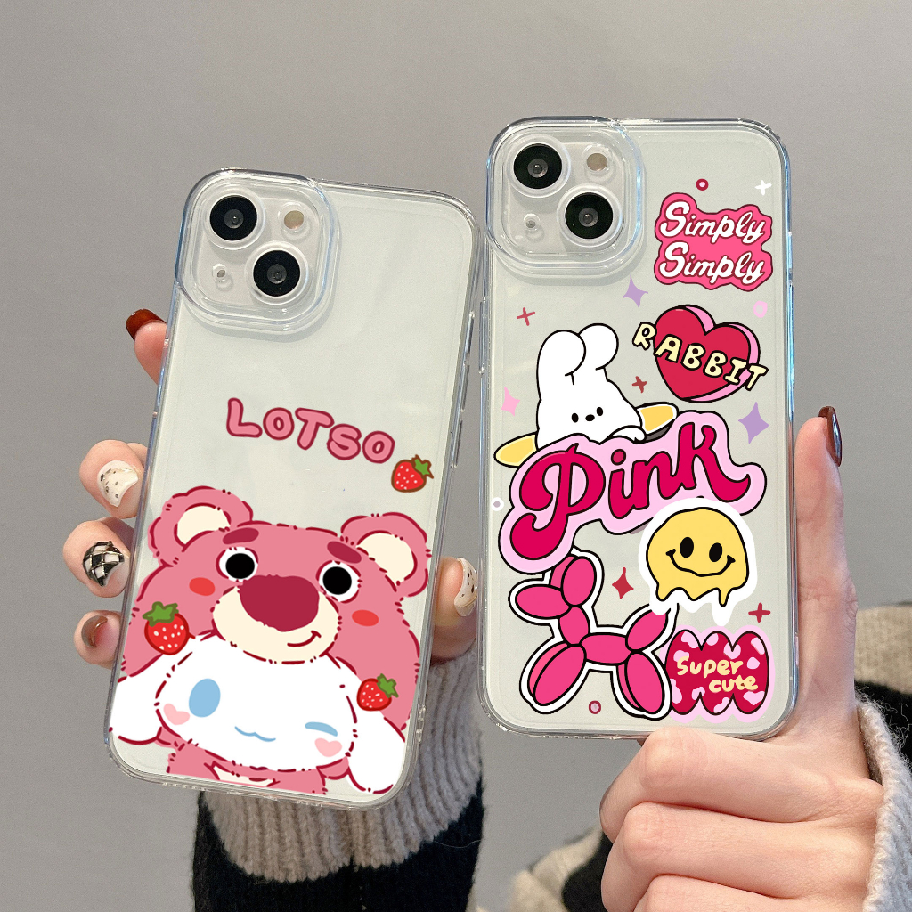 เคสโทรศัพท์มือถือ-ซิลิโคนนิ่ม-tpu-เคสใส-กันกระแทก-ลายการ์ตู-สําหรับ-iphone-14-13-12-11-pro-max-x-xs-max-xr-7-8-plus