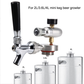 HAMMIA สแตนเลสเบียร์หอก ชุดจ่ายก๊อกน้ำ Faucet สำหรับ 2L / 3.6L / 4L มินิบาร์เรลผู้ปลูกเบียร์