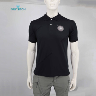 เสื้อโปโลตำรวจ สีดำ งานปัก เกรดพรีเมี่ยม ผลิตจากผ้า Dry-Tech รับประกันของแท้ 100%