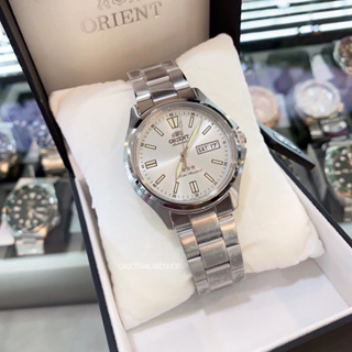 [ผ่อนเดือนละ489]🎁ORIENT นาฬิกาข้อมือผู้ชาย สายสแตนเลส รุ่น AB0F12S - สีเงิน ของแท้ 100% ประกัน 1 ปี