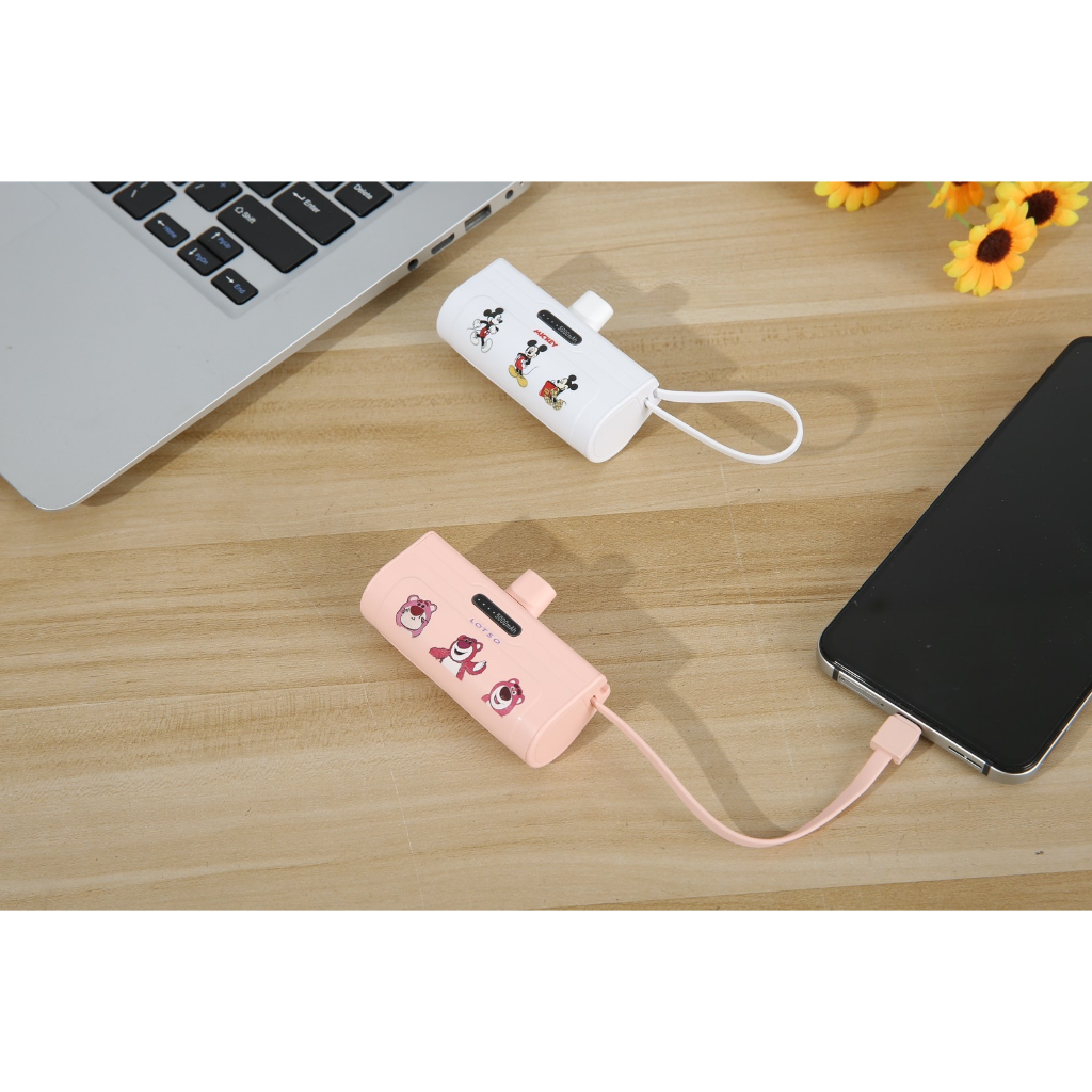 พร้อมส่ง-power-bank-พาวเวอร์แบงค์จิ๋ว-หมีลอตโซ่-ขนาด-5000-แอมป์-หัวชาจ-ไอโฟน-และ-type-c-พกพาสะดวก-ไม่หนักกระเป๋า-น่ารั