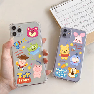 เคสซิลิโคน TPU เคสใส กันกระแทก เคสโทรศัพท์มือถือ ลายการ์ตูน สำหรับ iPhone 14 13 12 11 Pro max X XS MAX XR SE 7 8 Plus 6