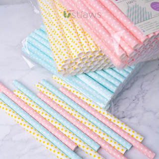 หลอดกระดาษ ชานมไข่มุก เเบรนด์ Paper Straws ขนาด12mm×210mm Food Grade มาตรฐานจาก FSC บรรจุ100  ผู้ผลิตเจ้าเเรกในประเทศไทย