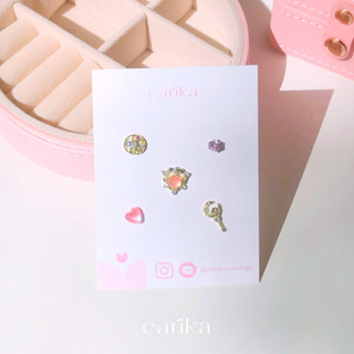 (กรอกโค้ด 72W5V ลด 65.-) earika.earrings - punch tiare set เซ็ตต่างหูก้านเงินแท้ ผิวแพ้ง่ายใส่ได้