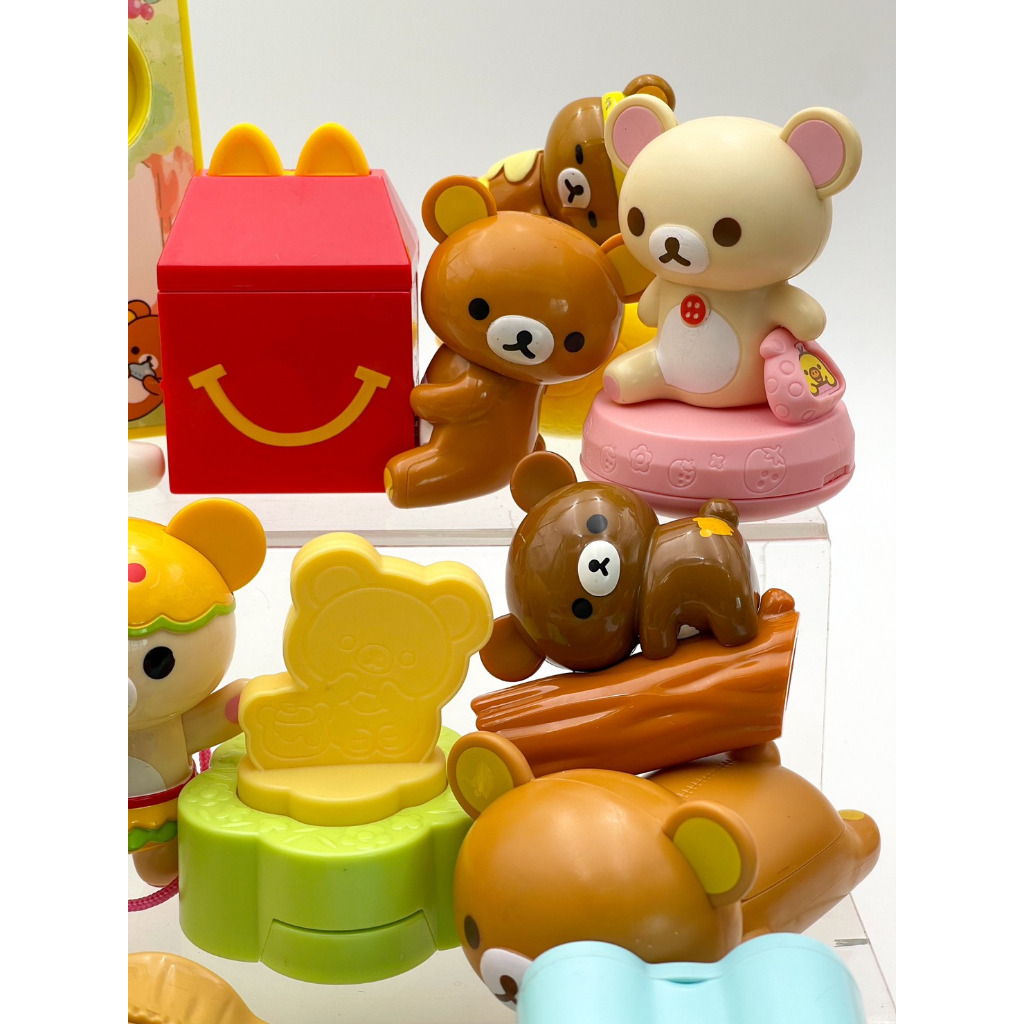 เลือกแบบได้-โมเดลคุมะ-ของเล่นแมค-happy-meal-mcdonald-rilakkuma-ของสะสมมือสองญี่ปุ่น